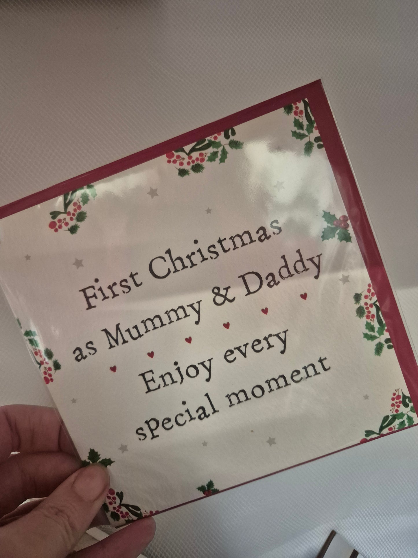 Card first christmas as mummy and daddy
