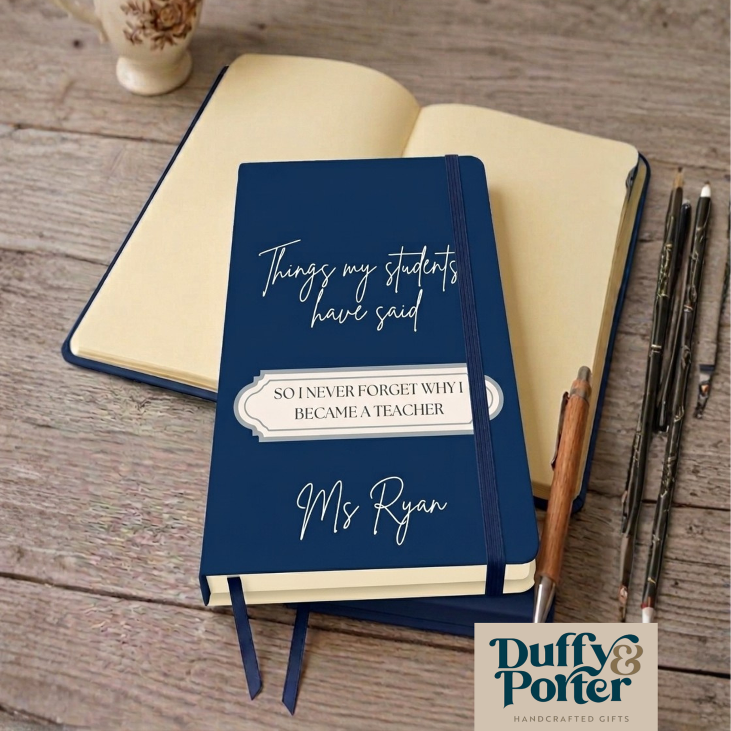 Personalised notebook "things my students said" Navy