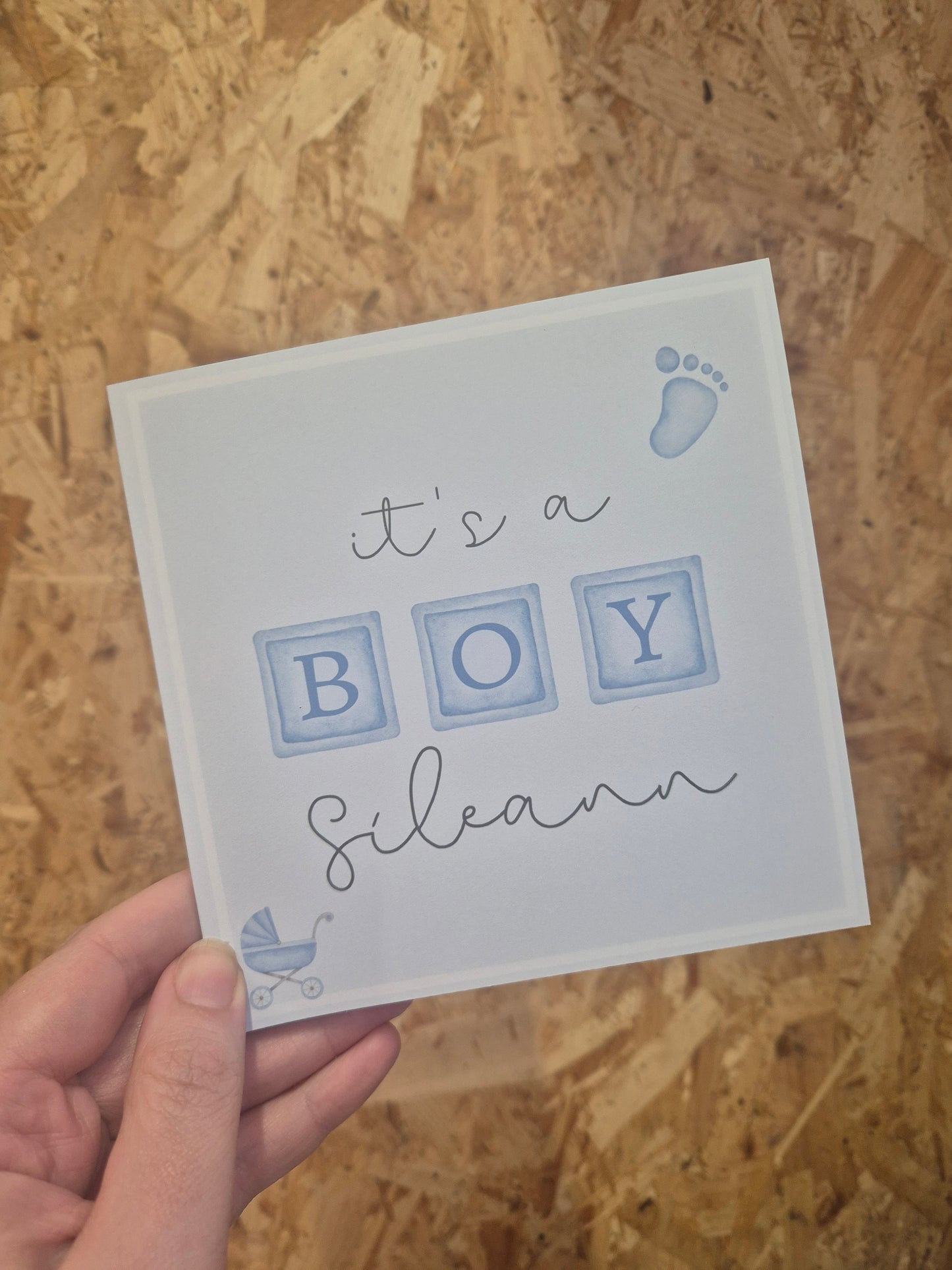 Personalised Baby Boy Card