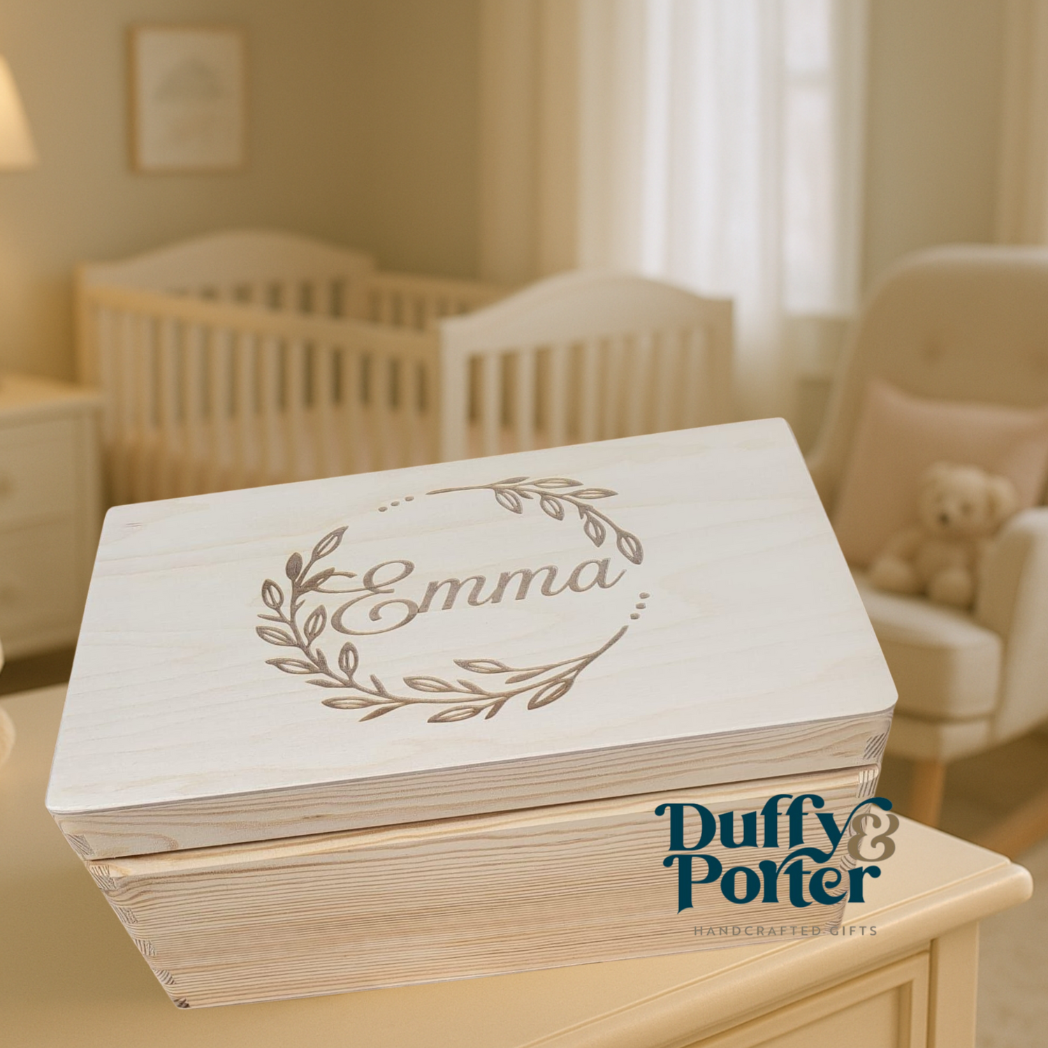 A beautiful keepsake box in a nursery