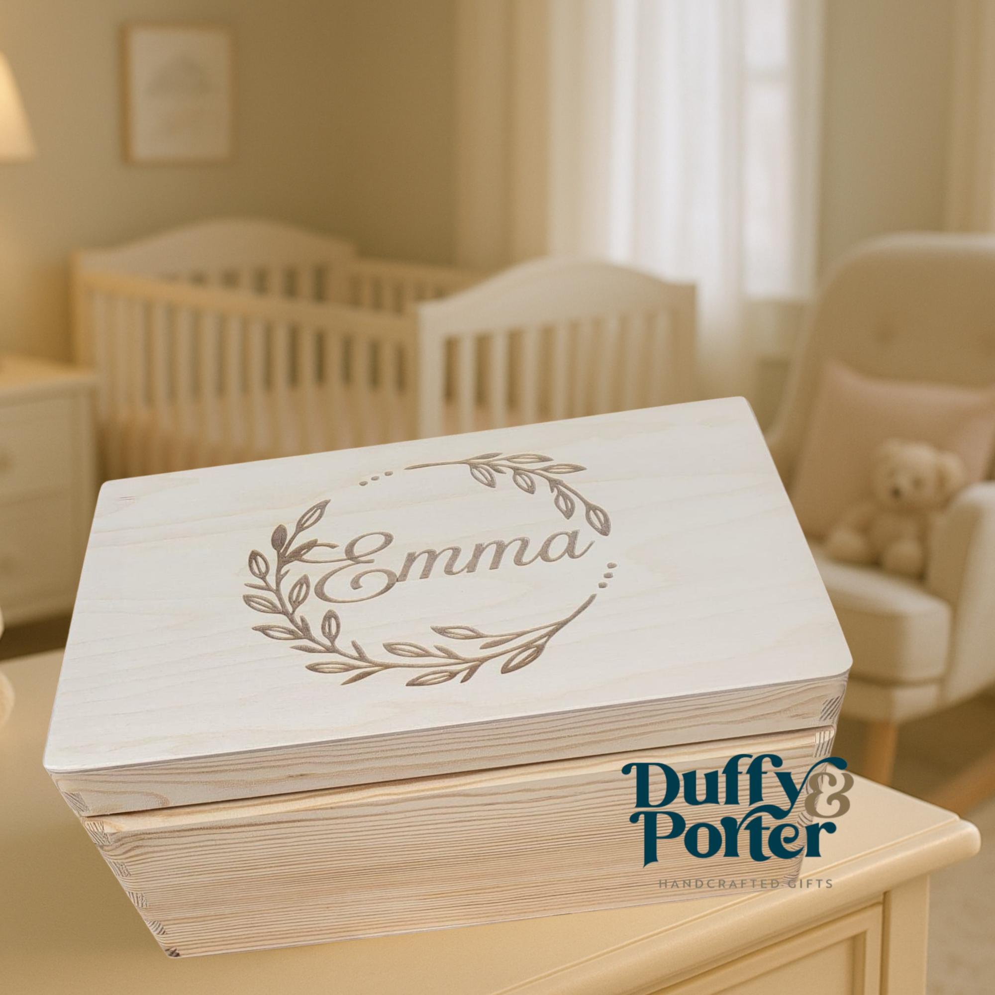 A beautiful keepsake box in a nursery