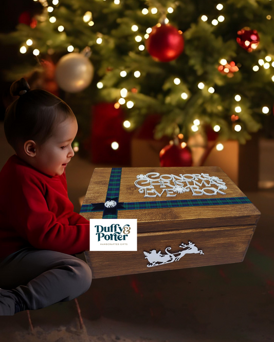 Luxury Stained Christmas Eve Box Tartan