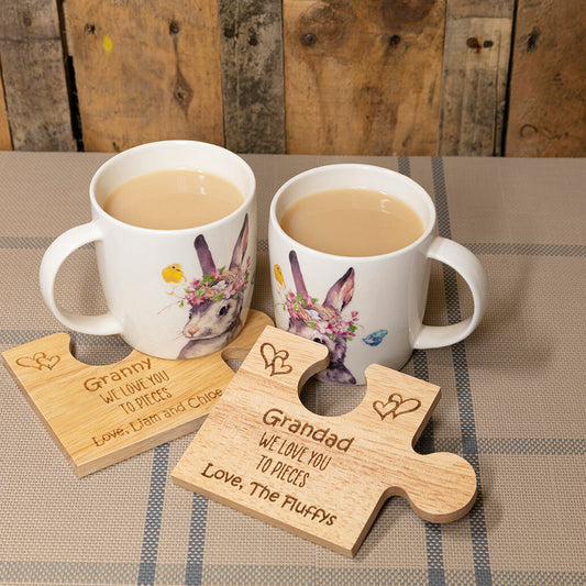 Personalised Love you to Pieces Coaster