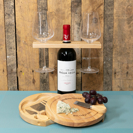 Personalised Cheeseboard with Bottle Butler Bundle