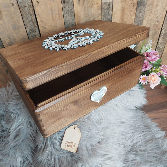 Keepsake Box Personalised Mr&Mrs Stained
