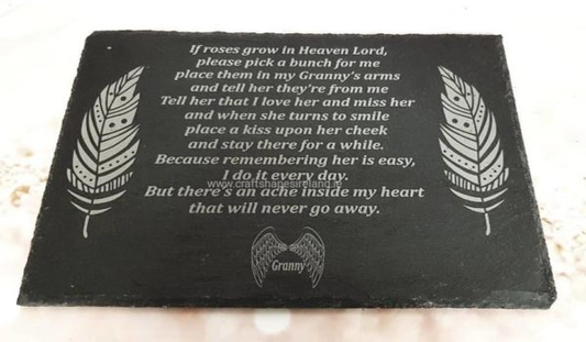 If Roses - Memory Grave Slate