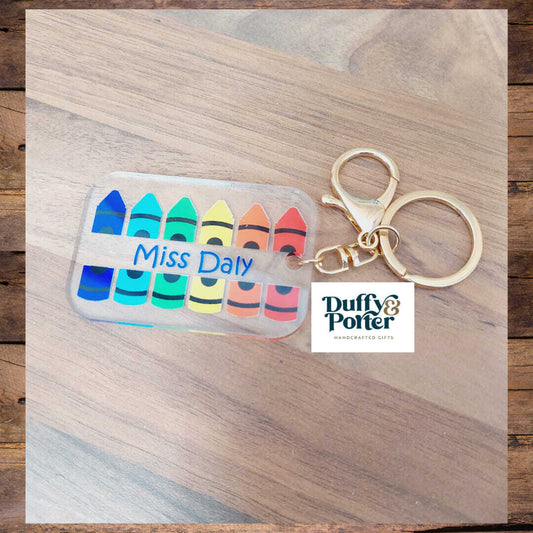 Personalised Crayon Keyring