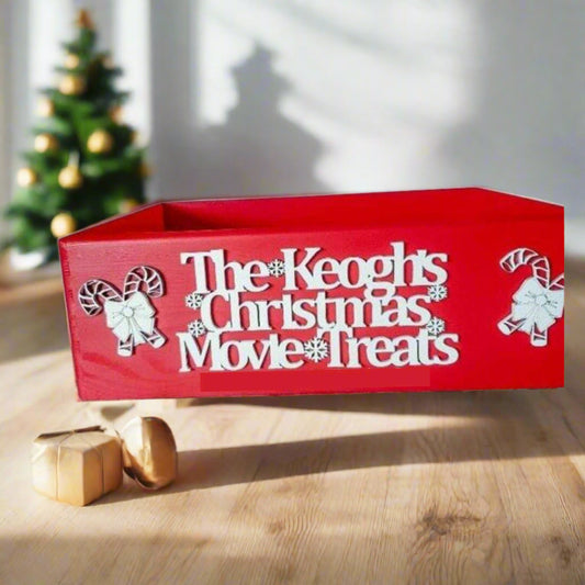 Red Christmas Movie Treats Box
