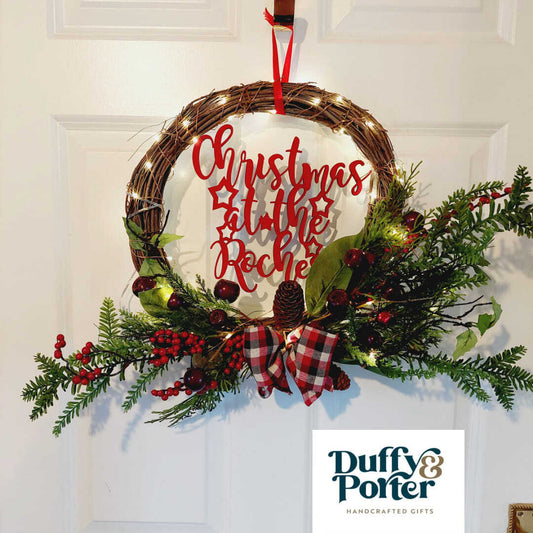 Farmhouse Red Christmas Wreath