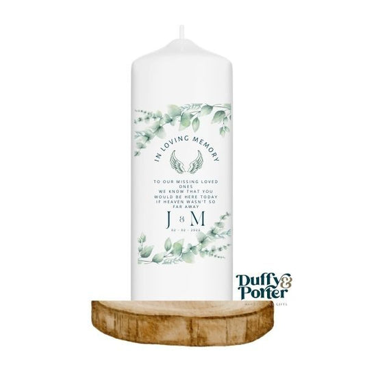 Eucalyptus Memory Candle Wedding