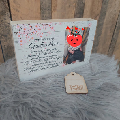 Thank you Godparent wooden block