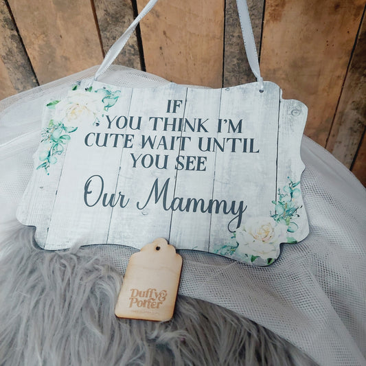 "Eucalyptus Grey" Personalised Wedding Sign