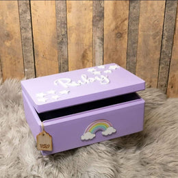 Keepsake Box Rainbow and Stars Baby