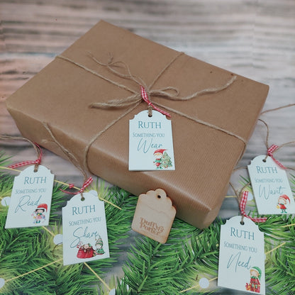 Mindful personalised gift tags - Elf