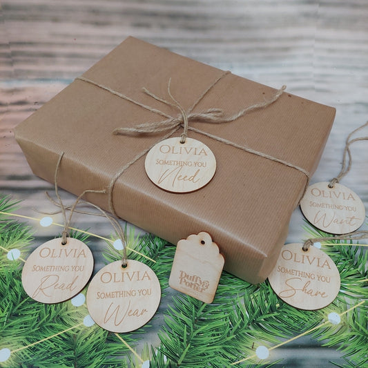 Mindful personalised gift tags - Birch