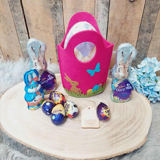 Easter Felt Tote Bag Pink