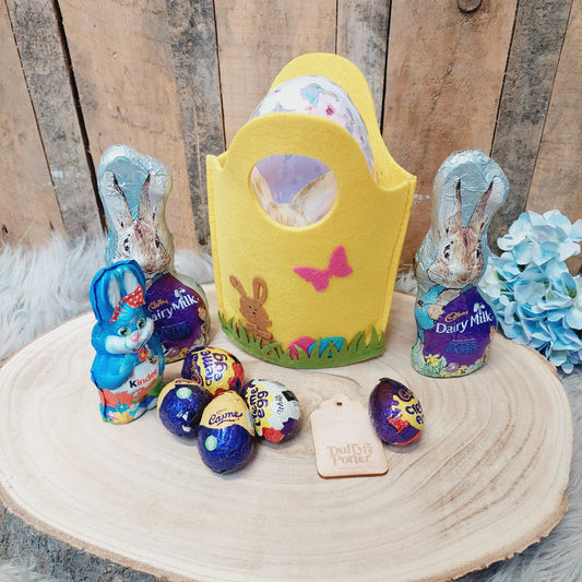 Easter Felt Tote Bag Yellow