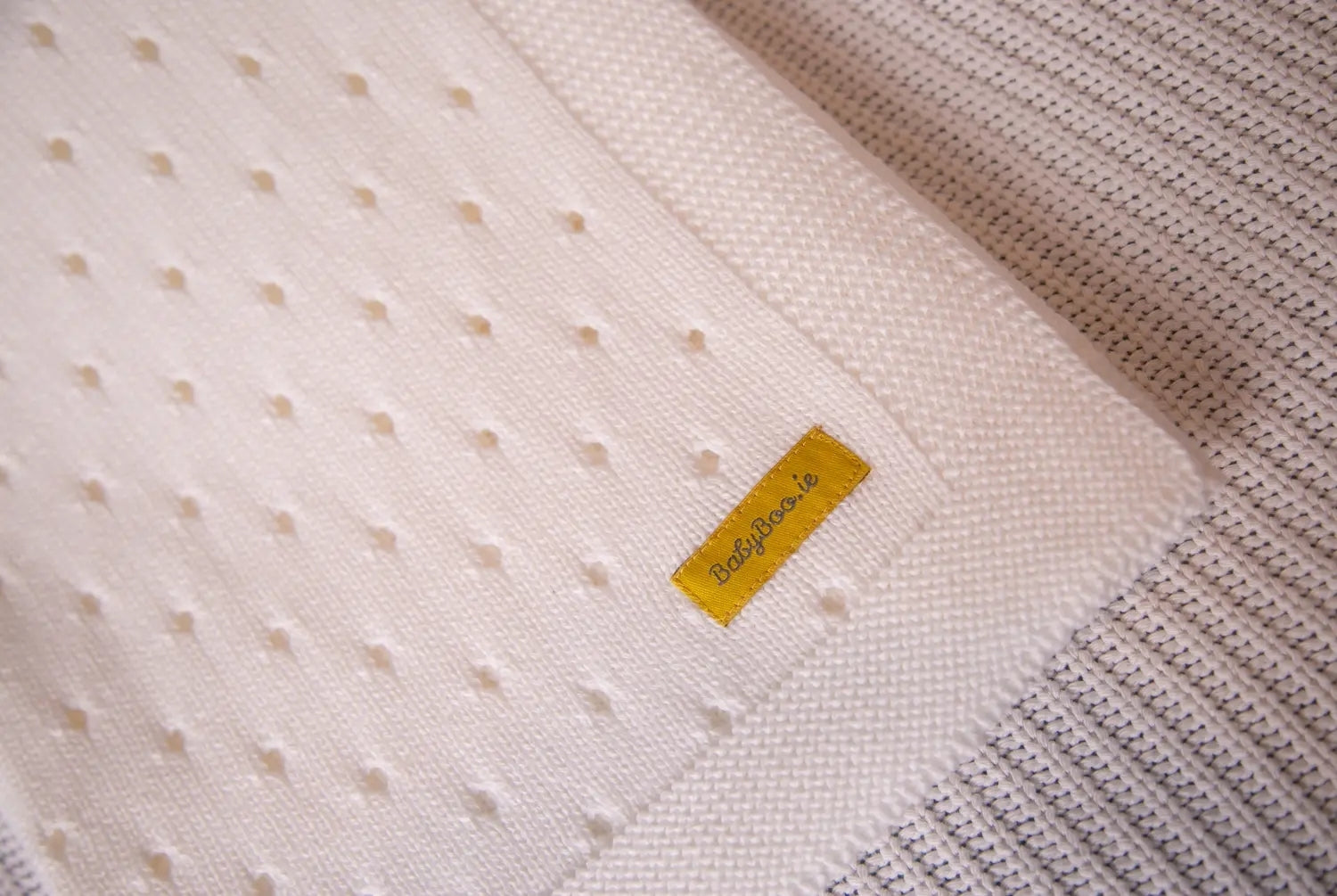  ***NEW*** Organic cotton white cellular BlankieBoo