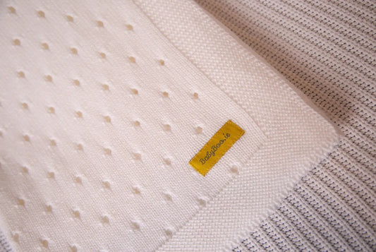  ***NEW*** Organic cotton white cellular BlankieBoo