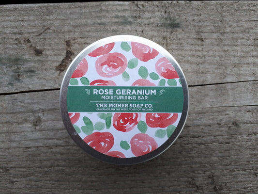 Moher Soap Co ROSE GERANIUM NATURAL SOLID BODY MOISTURISER