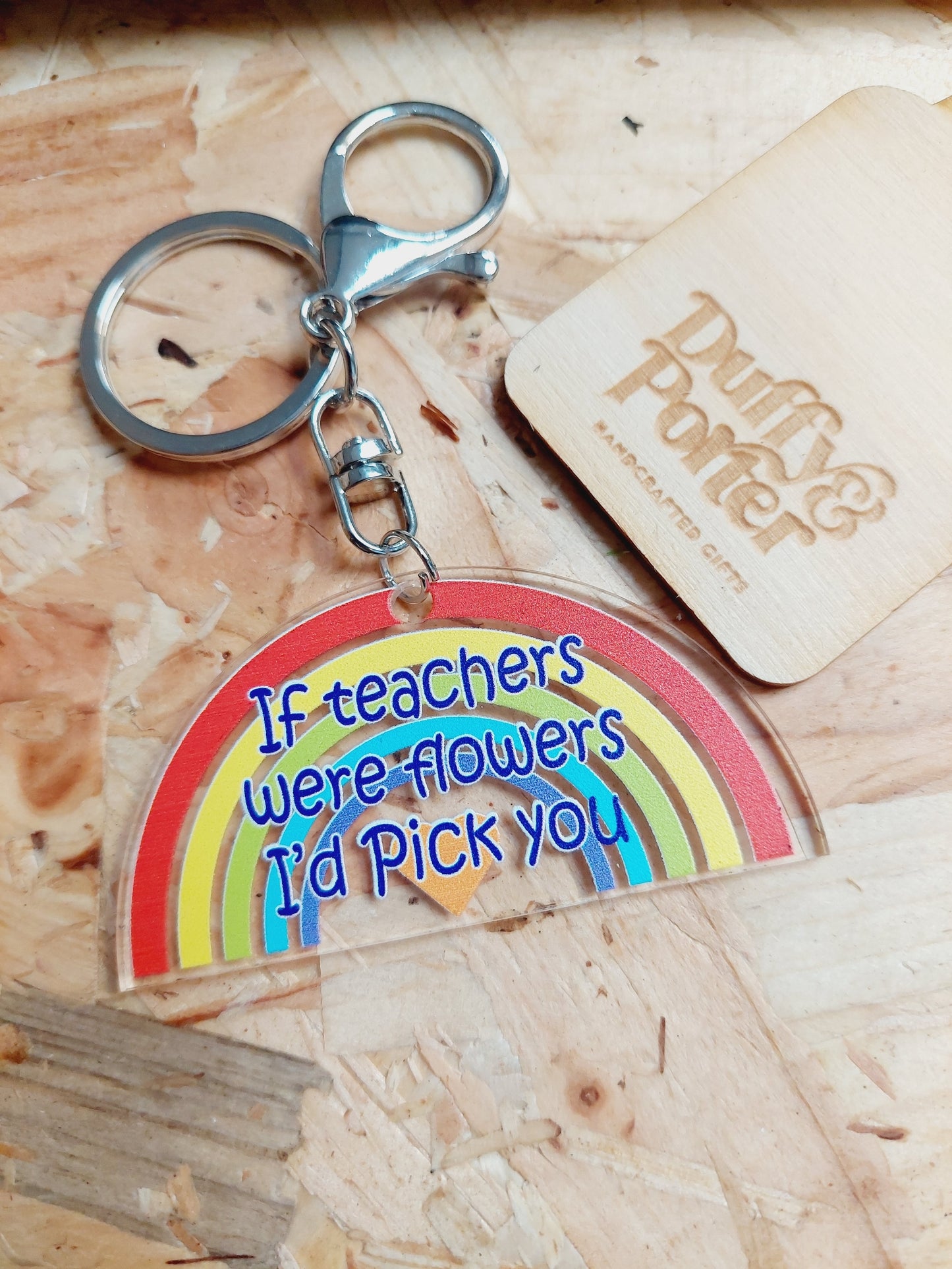 Rainbow Keyring if teachers were flowers