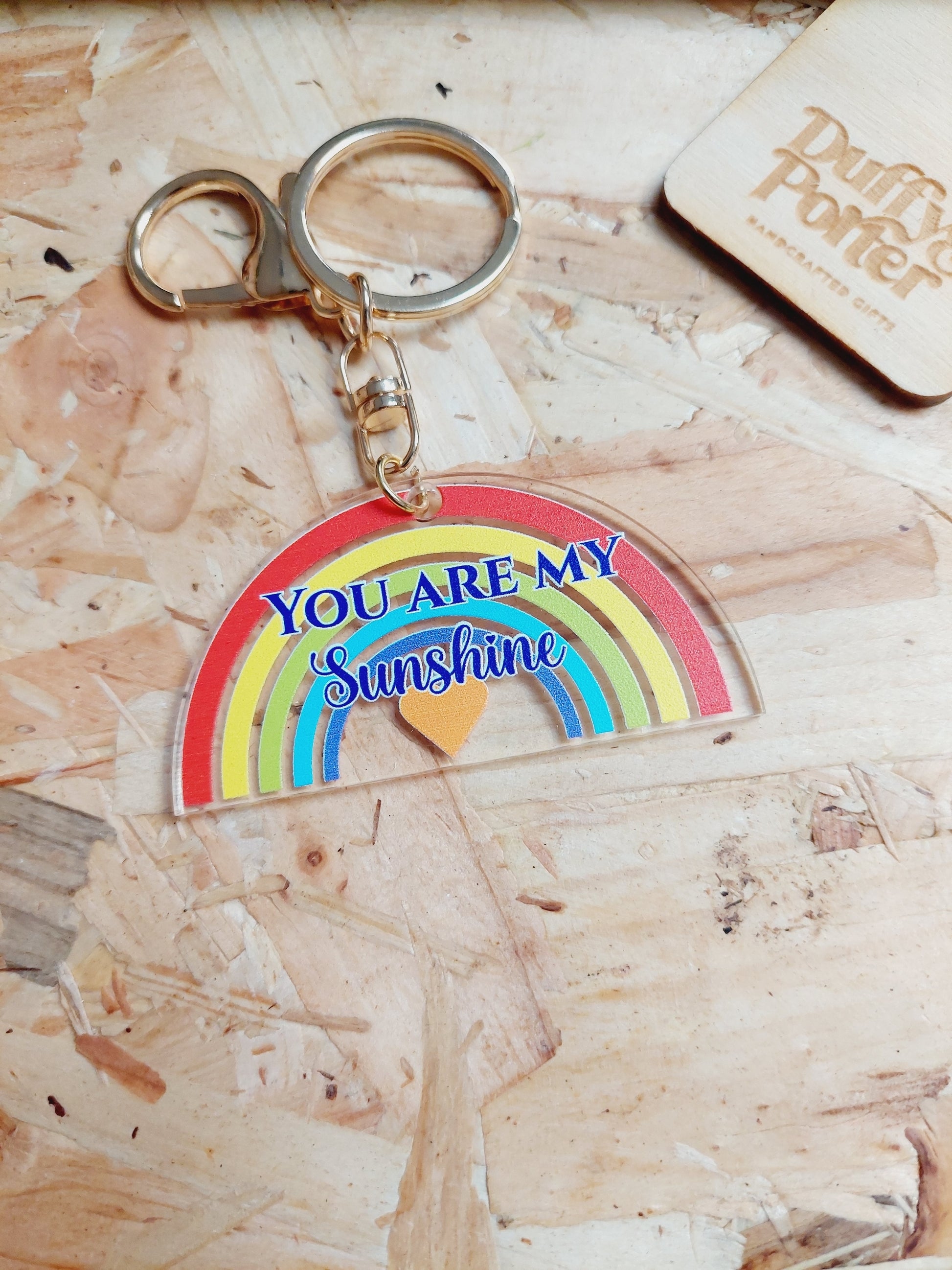 Rainbow Keyring you are my sunshine