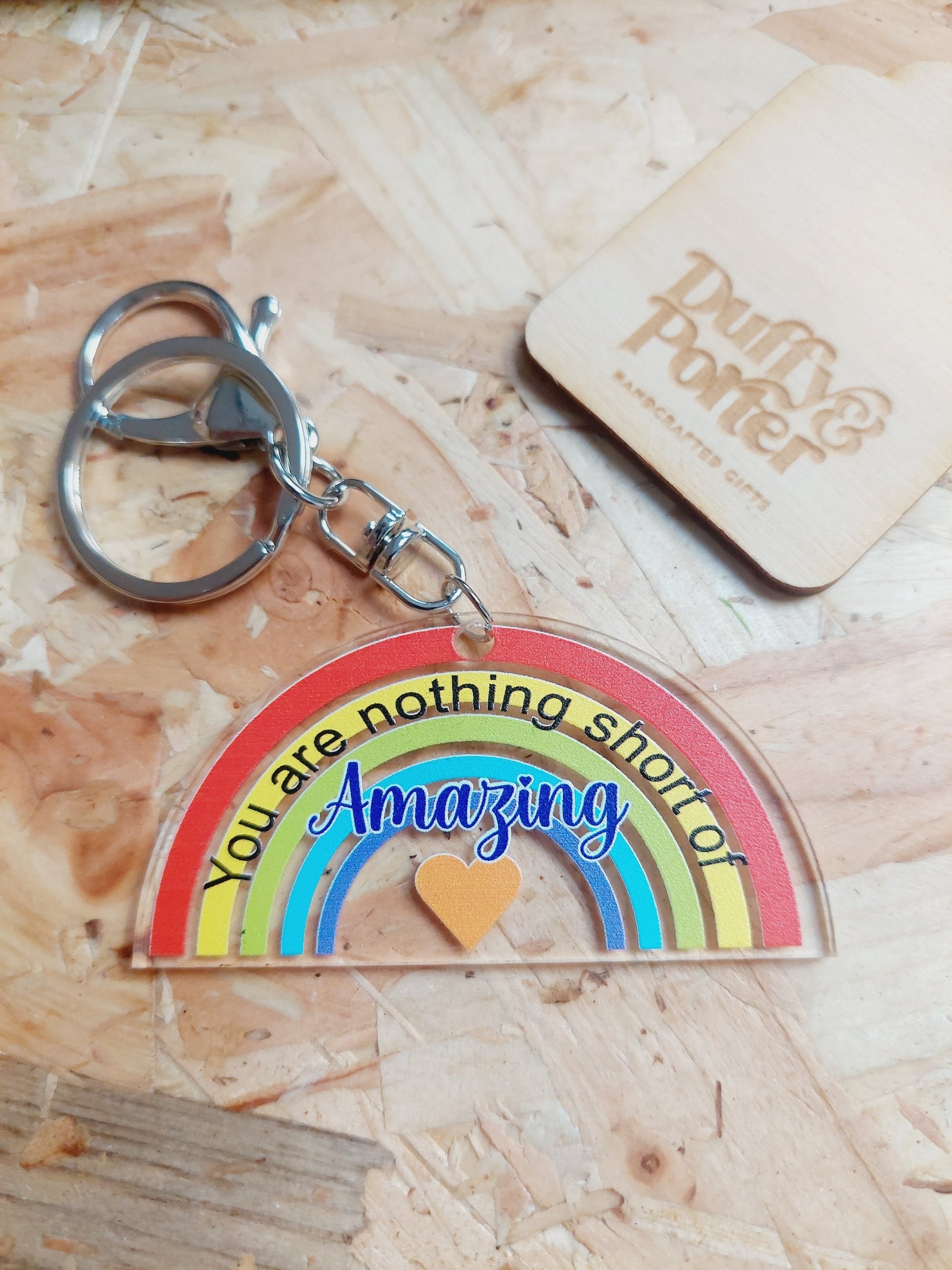 Rainbow Keyring you are amazing