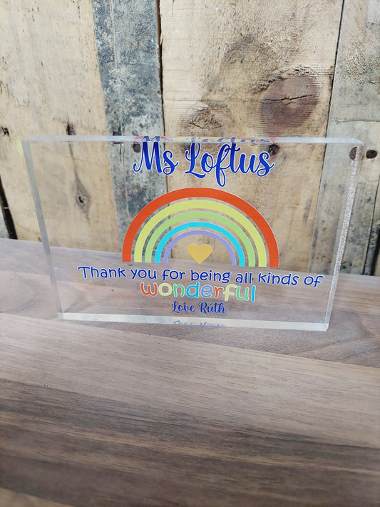 Personalised Rainbow block