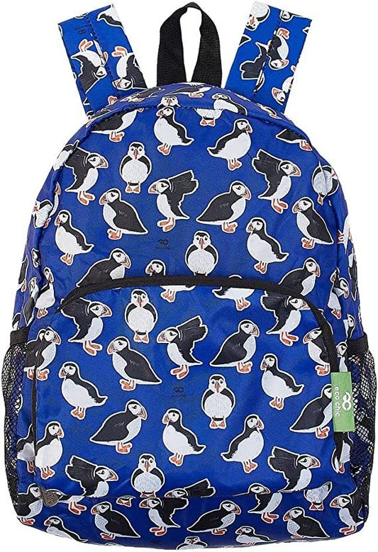 Eco Chic Blue Puffin Backpack
