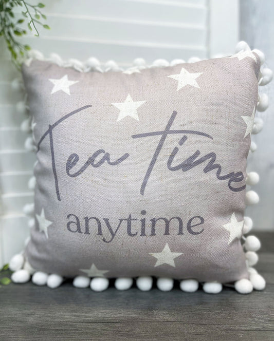 Tea Time anytime cushion