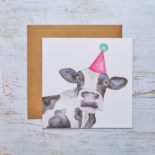 COW W/HAT CARD