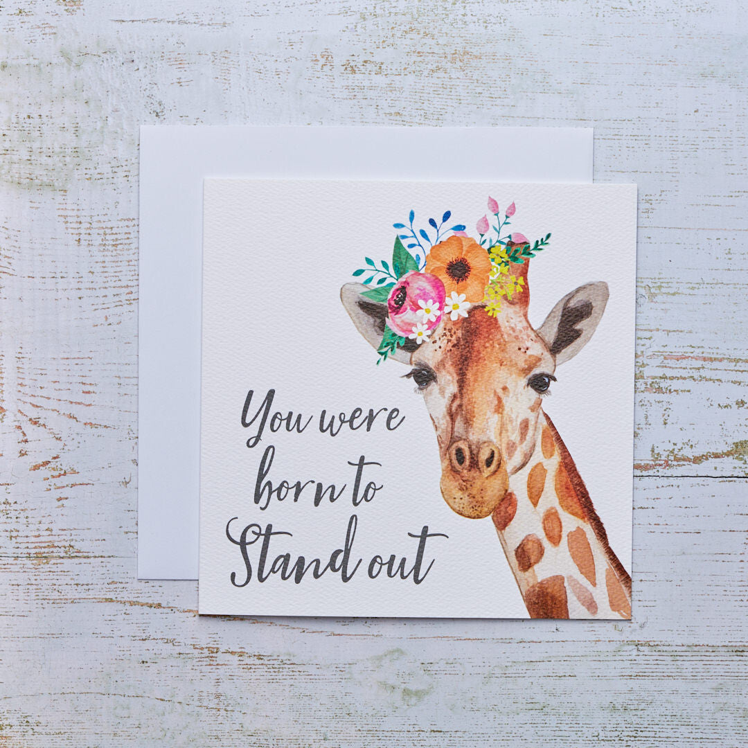 GIRAFFE STAND OUT CARD