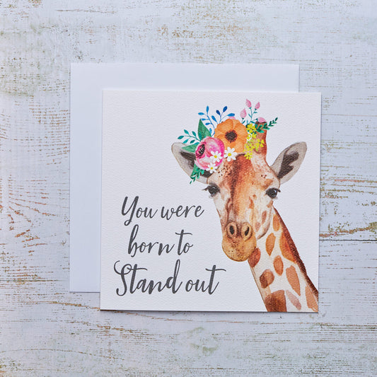 GIRAFFE STAND OUT CARD