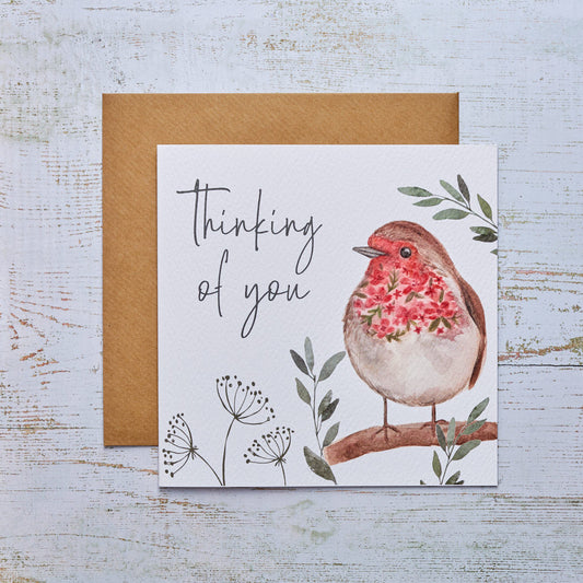 THINKING OF YOU ROBIN/FLWR CARD