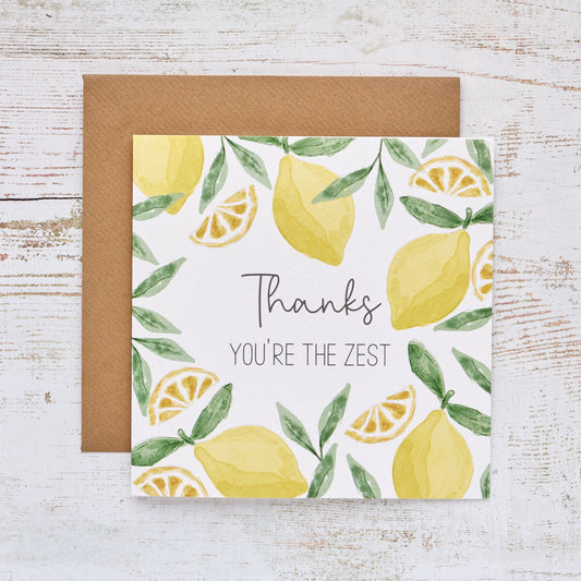 THANKS LEMON CARD