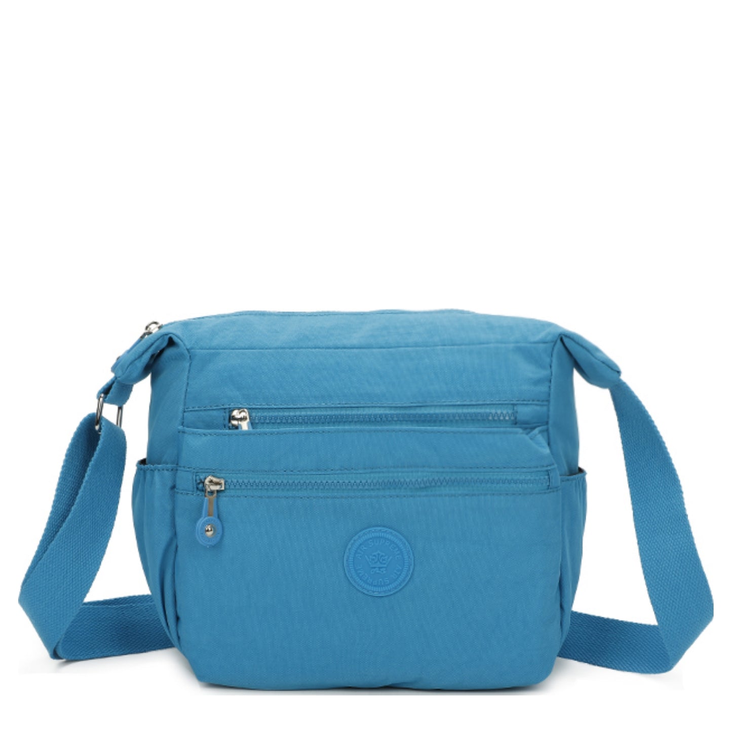 D095 Featherweight Plain Colour Crossbody Bag - Aquamarine Blue