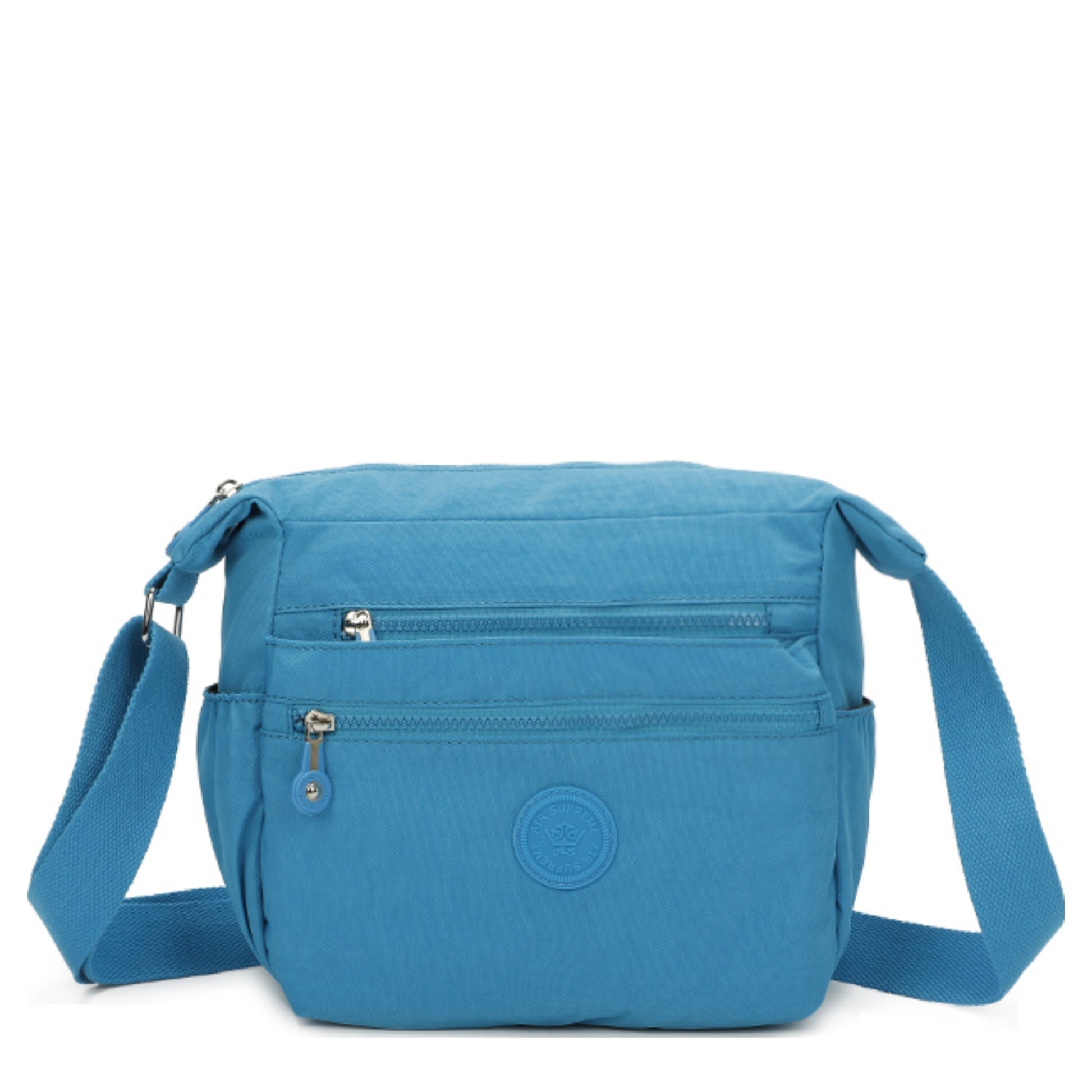 D095 Featherweight Plain Colour Crossbody Bag - Aquamarine Blue