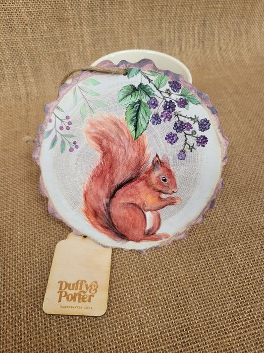 Woodland Hanging Plaque Squirrel