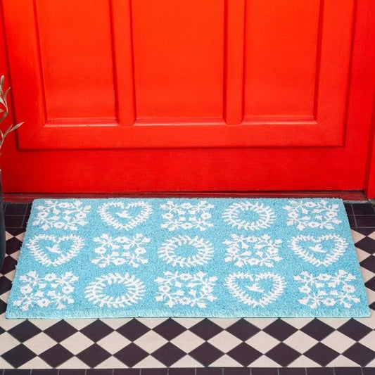 Door mat Blue Friendship