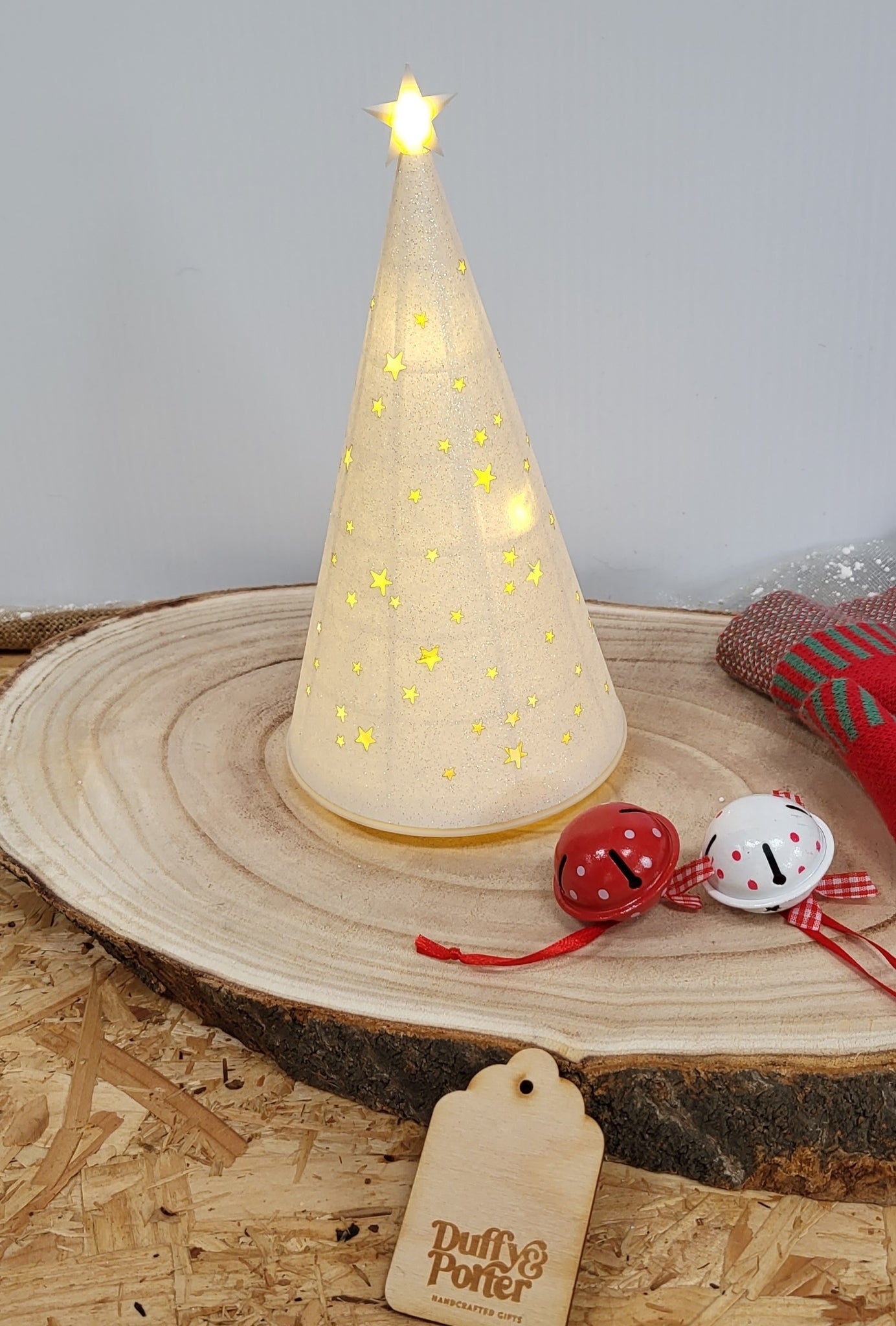 Cone tree lantern LED light