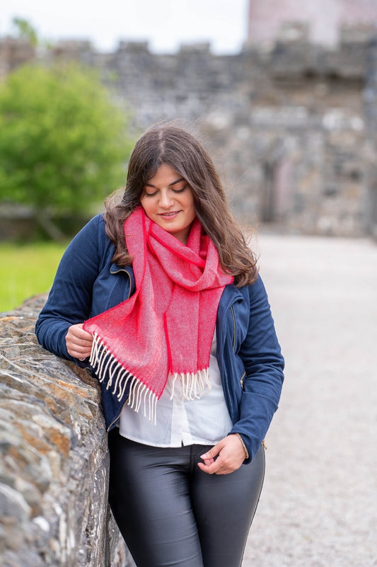 McNutt L/Wool Bright Red HB Scarf