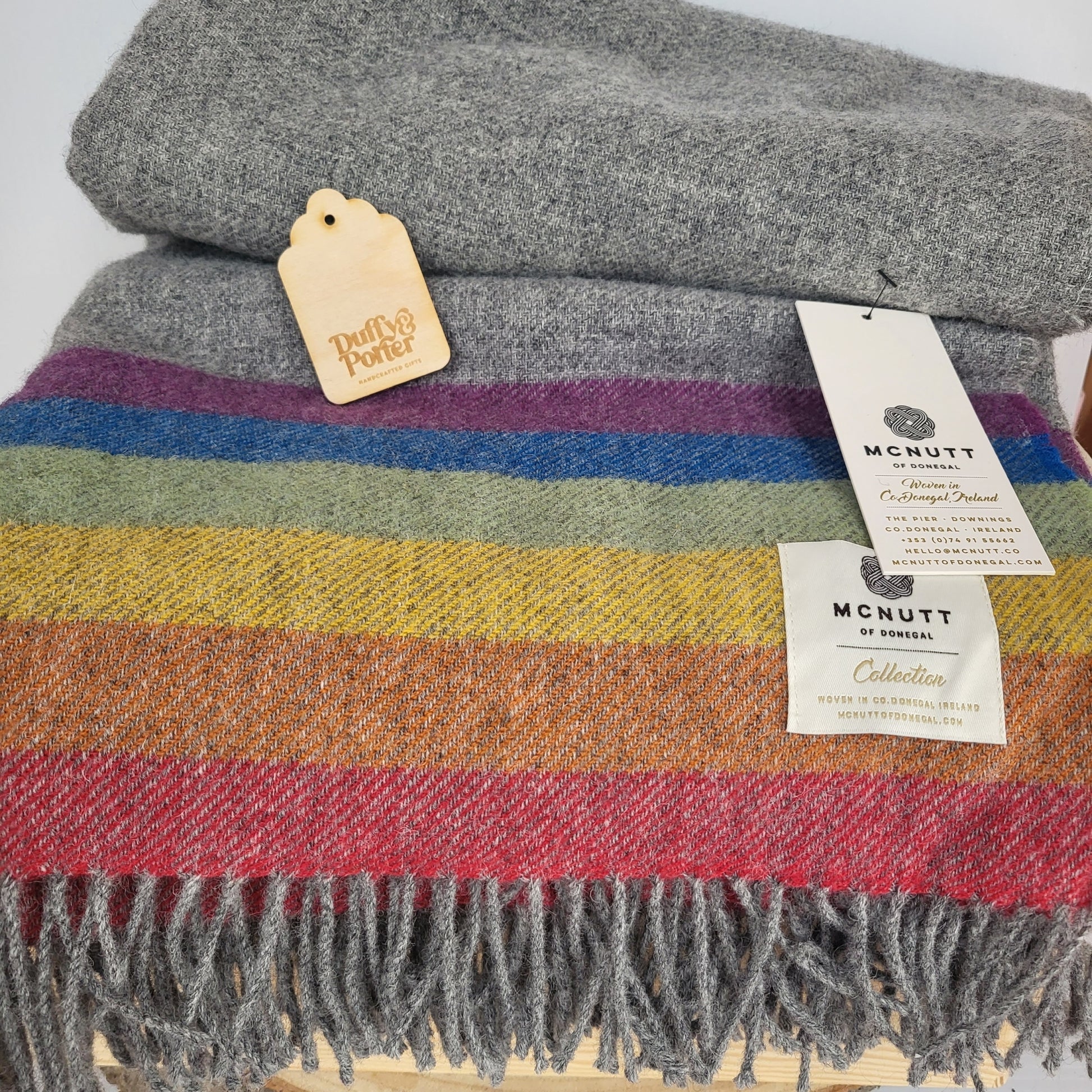 McNutt Collection Throw  Rainbow Stripe