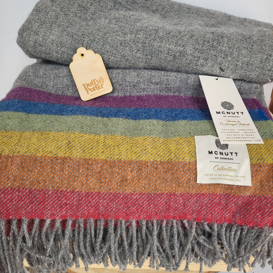 McNutt Collection Throw  Rainbow Stripe