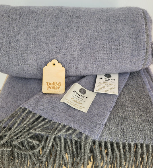 McNutt Collection Throw Starlight Blue Reversable