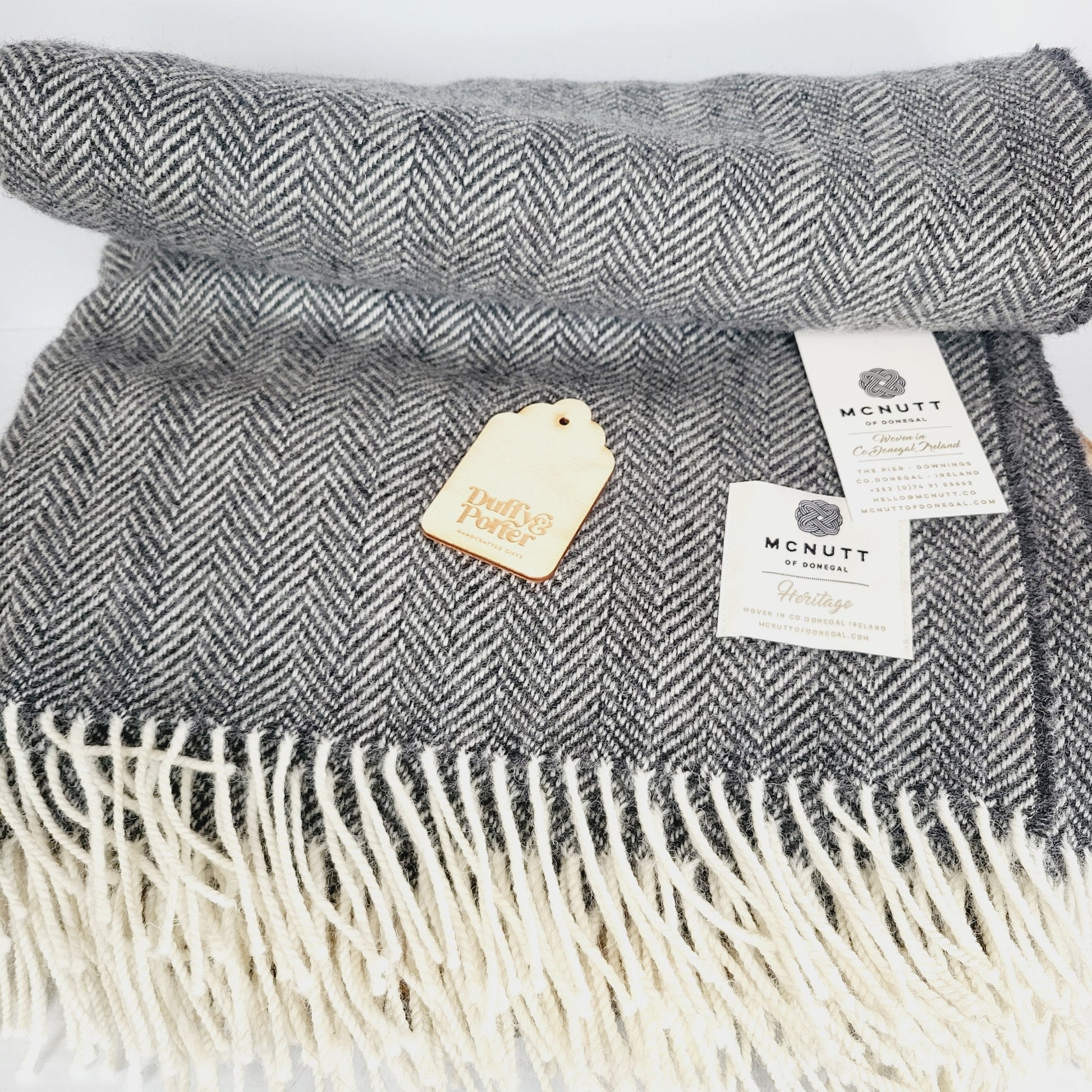 McNutt Heritage Storm Grey HB Throw