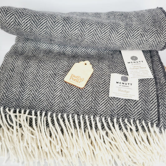 McNutt Heritage Storm Grey HB Throw