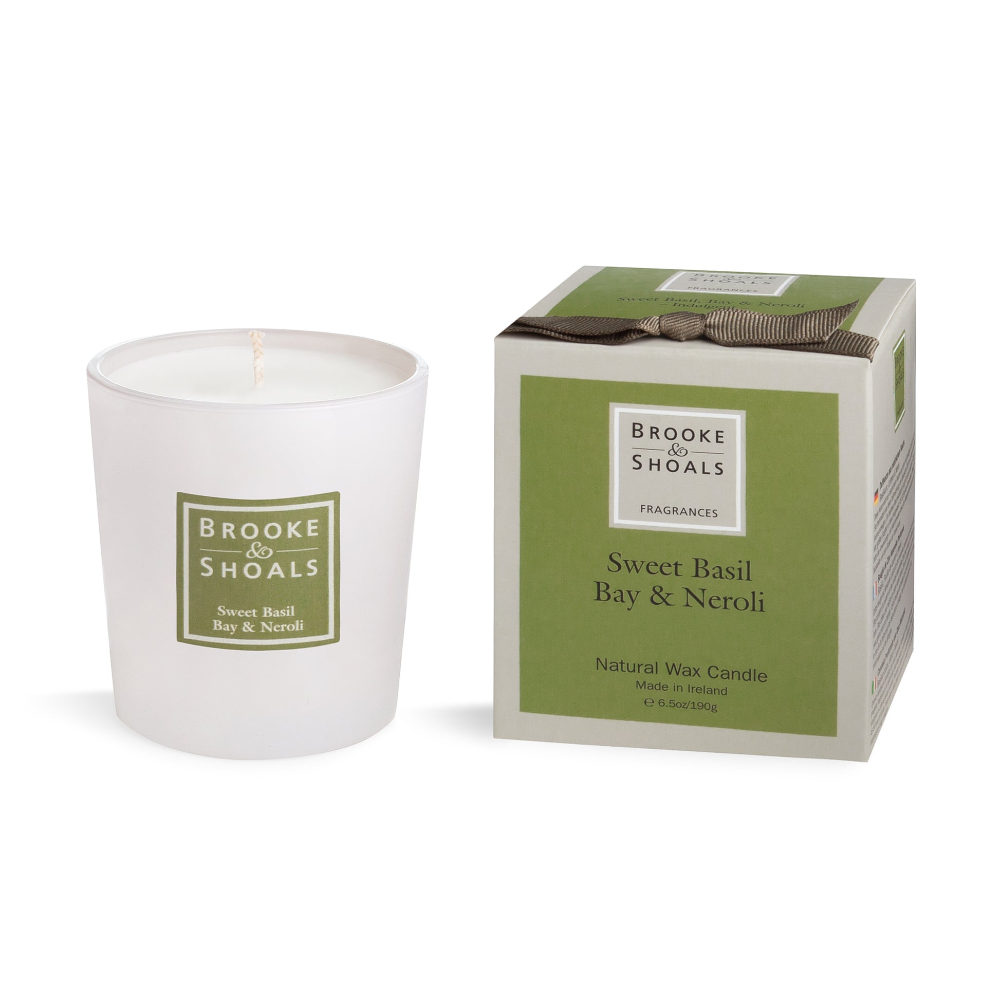 B+S Regular size  Candle - Sweet Basil Bay & Neroli