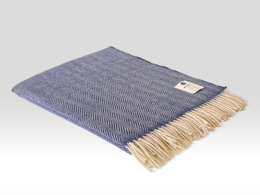 McNutt Heritage Bluebell Herringbone Throw