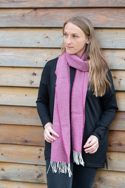 McNutt L/Wool Beetroot HB Scarf