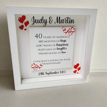 Framed 40th Anniversary